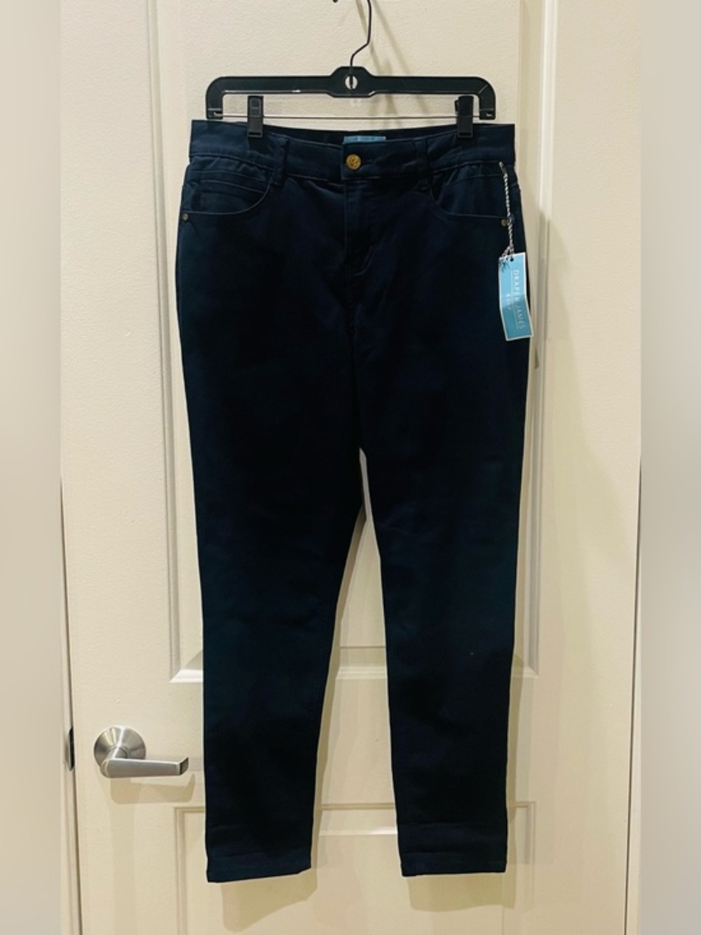 NEW…Draper James RSVP Navy Blue Skinny Cotton Blend Pants
